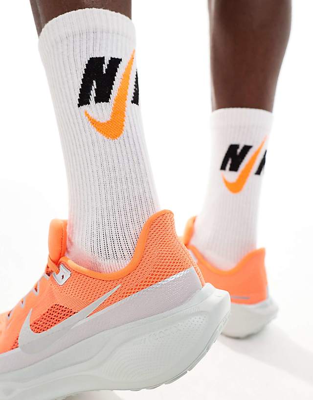 Asos Nike Running Air Zoom Pegasus 41 Premium Trainers In Orange And Silver