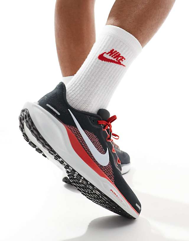 Asos Nike Running Air Zoom Pegasus 41 Trainers In Grey And Red