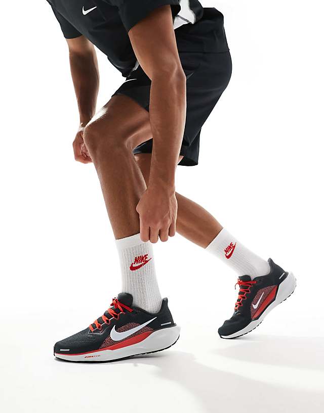 Asos Nike Running Air Zoom Pegasus 41 Trainers In Grey And Red