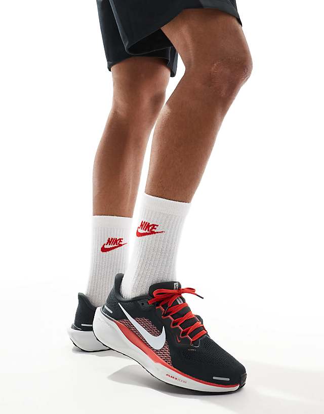 asos Nike Running Air Zoom Pegasus 41 trainers in grey and red