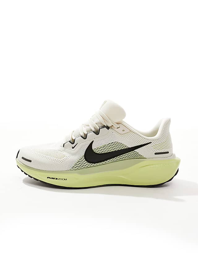Asos Nike Running Air Zoom Pegasus 41 Trainers In Off White And Green