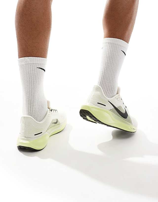 Asos Nike Running Air Zoom Pegasus 41 Trainers In Off White And Green