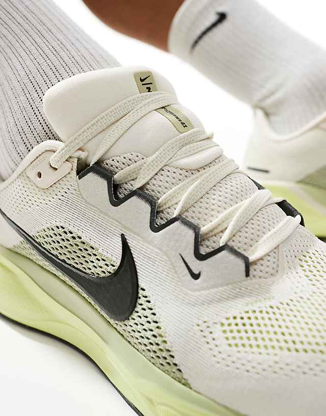 Asos Nike Running Air Zoom Pegasus 41 Trainers In Off White And Green