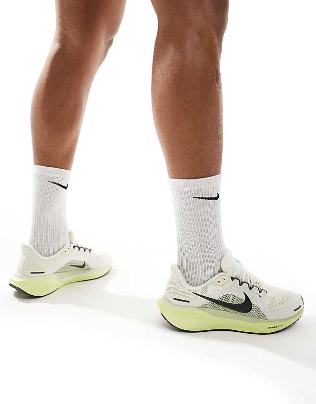 asos Nike Running Air Zoom Pegasus 41 trainers in off white and green