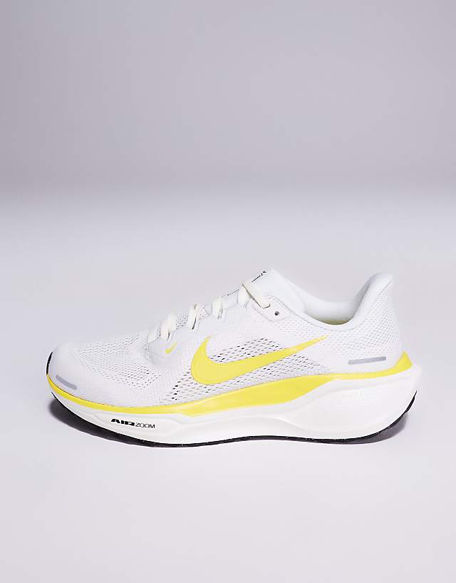 Asos Nike Running Air Zoom Pegasus 41 Trainers In White And Yellow
