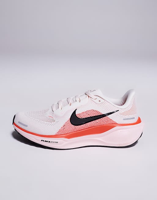 Asos Nike Running Air Zoom Pegasus 41 Trainers In White And Pink