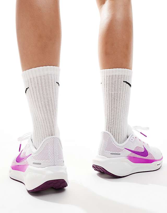 Asos Nike Running Air Zoom Pegasus 41 Trainers In White And Purple