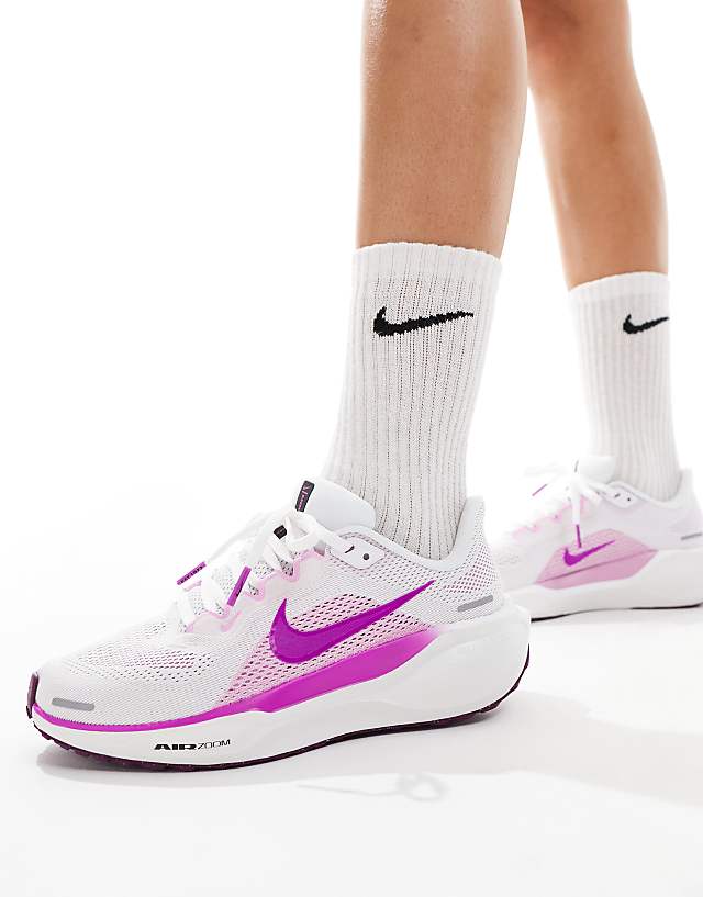asos Nike Running Air Zoom Pegasus 41 trainers in white and purple
