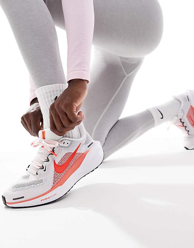 Asos Nike Running Air Zoom Pegasus 41 Trainers In White And Pink