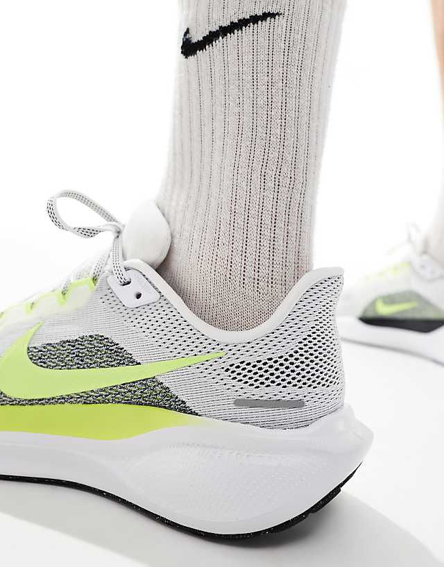 Asos Nike Running Air Zoom Pegasus 41 Trainers In White And Yellow