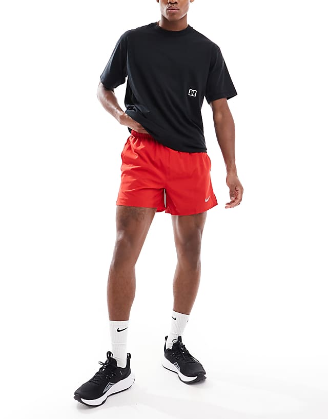 Asos Nike Running Challenger Dri-FIT 5 Inch 2 In 1 Shorts In Red