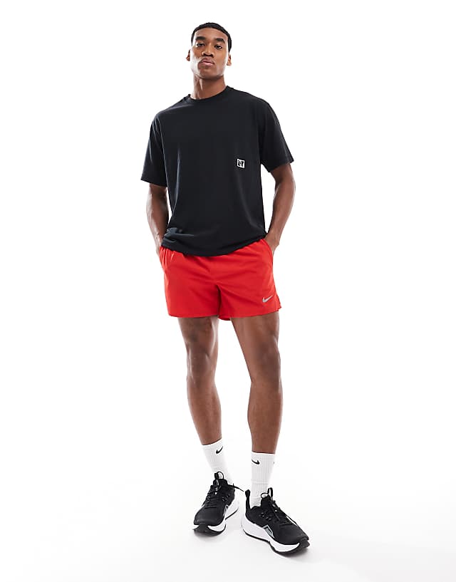 asos Nike Running Challenger Dri-FIT 5 inch 2 in 1 shorts in red