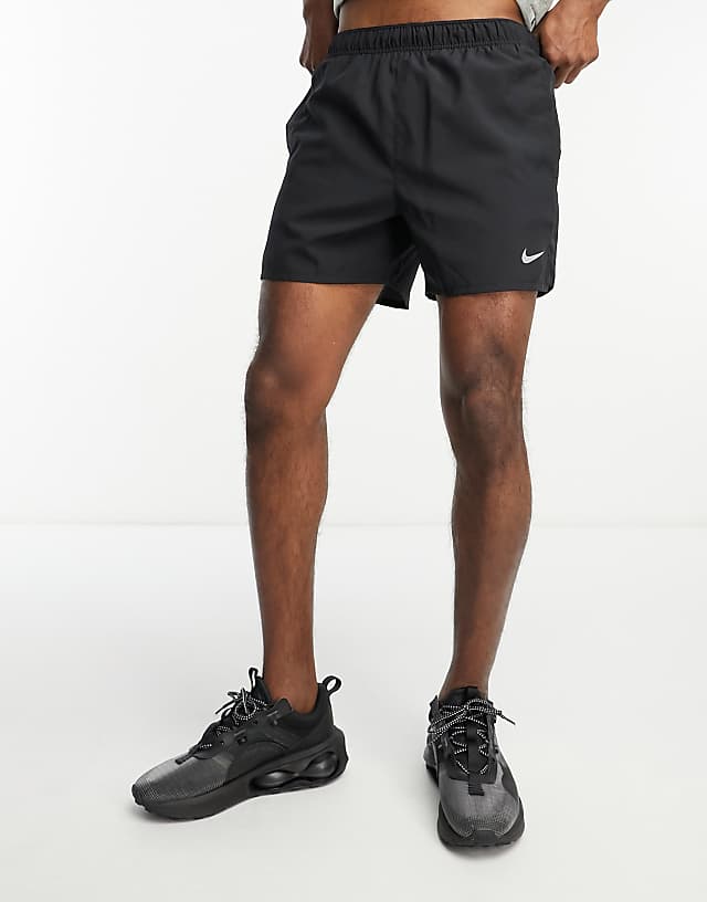 Asos Nike Running Challenger Dri-FIT 5 Inch Shorts In Black