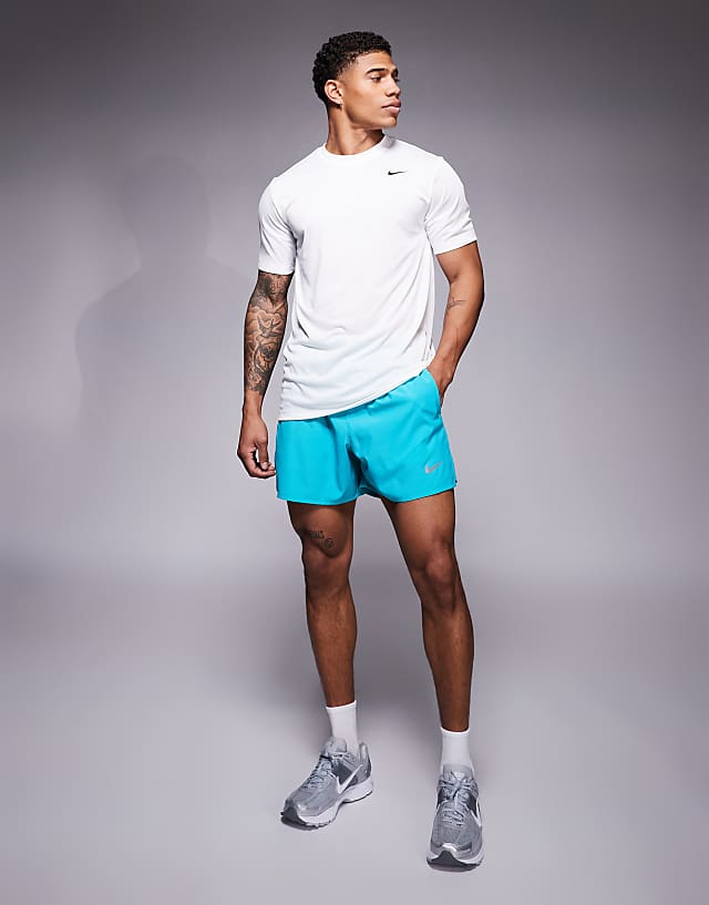 Asos Nike Running Challenger Dri-FIT 5 Inch Shorts In Blue