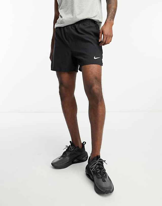 asos Nike Running Challenger Dri-FIT 5 inch shorts in black