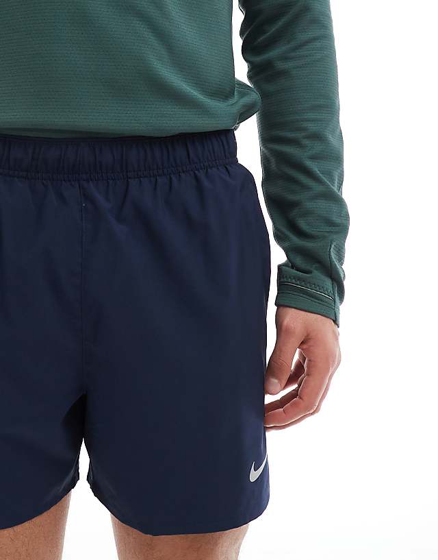 Asos Nike Running Challenger Dri-FIT 5 Inch Shorts In Navy
