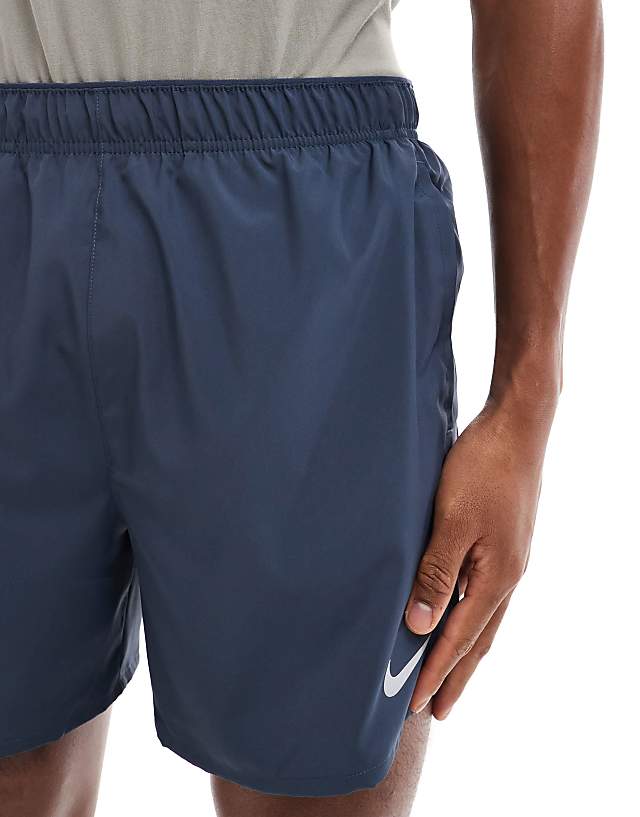 Asos Nike Running Challenger Dri-FIT 5 Inch Shorts In Navy