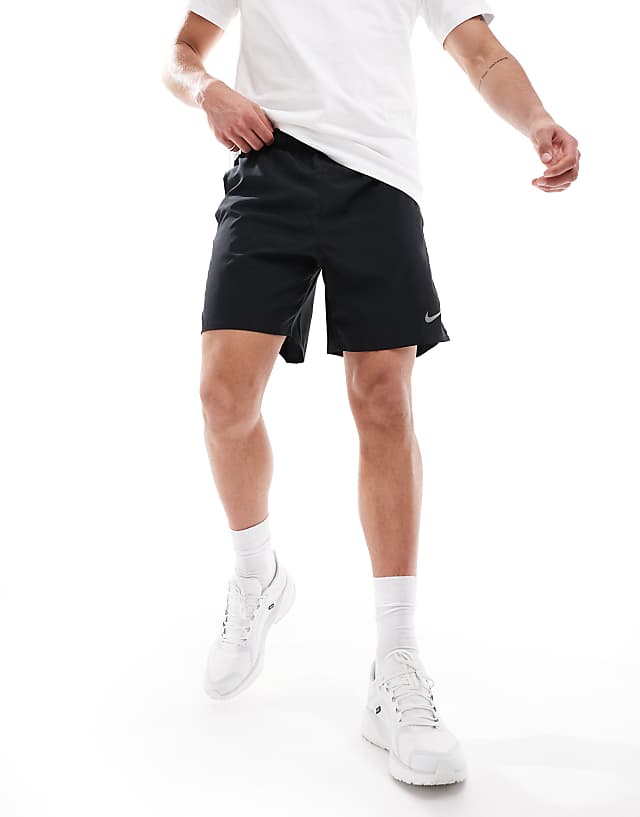 asos Nike Running Challenger Dri-FIT 7 inch shorts in black