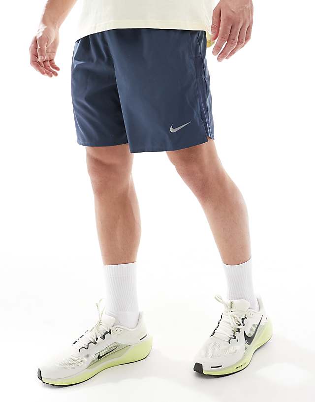 Asos Nike Running Challenger Dri-FIT 7 Inch Shorts In Navy