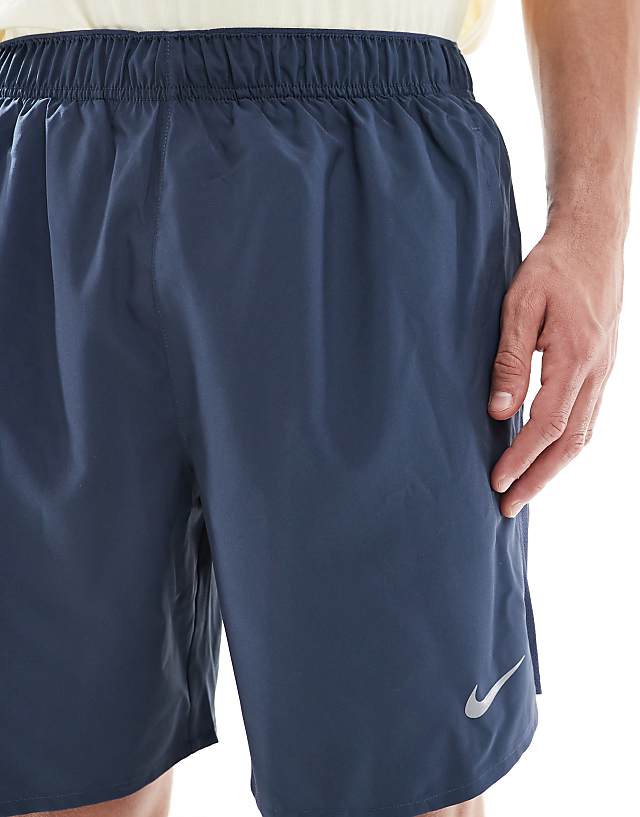 Asos Nike Running Challenger Dri-FIT 7 Inch Shorts In Navy