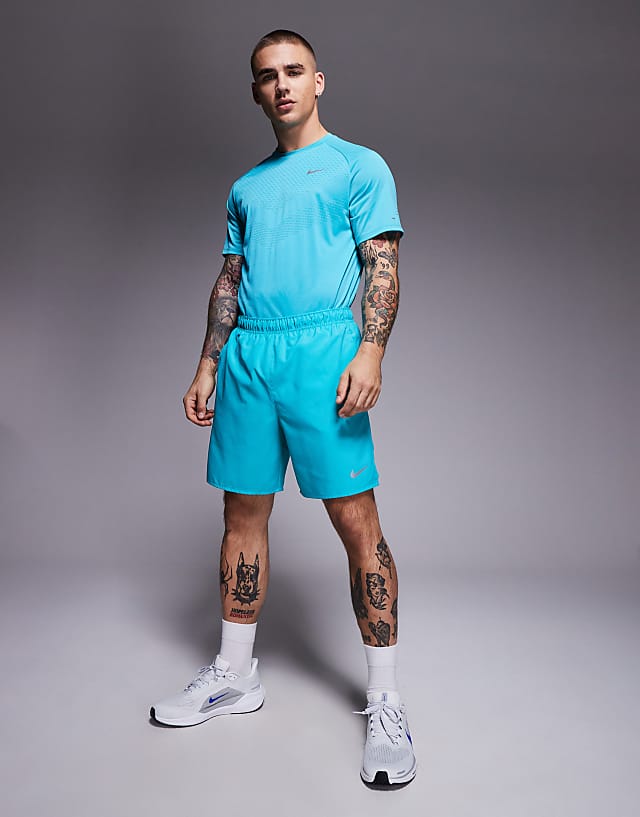 Asos Nike Running Challenger Dri-FIT 7 Inch Shorts In Turquoise