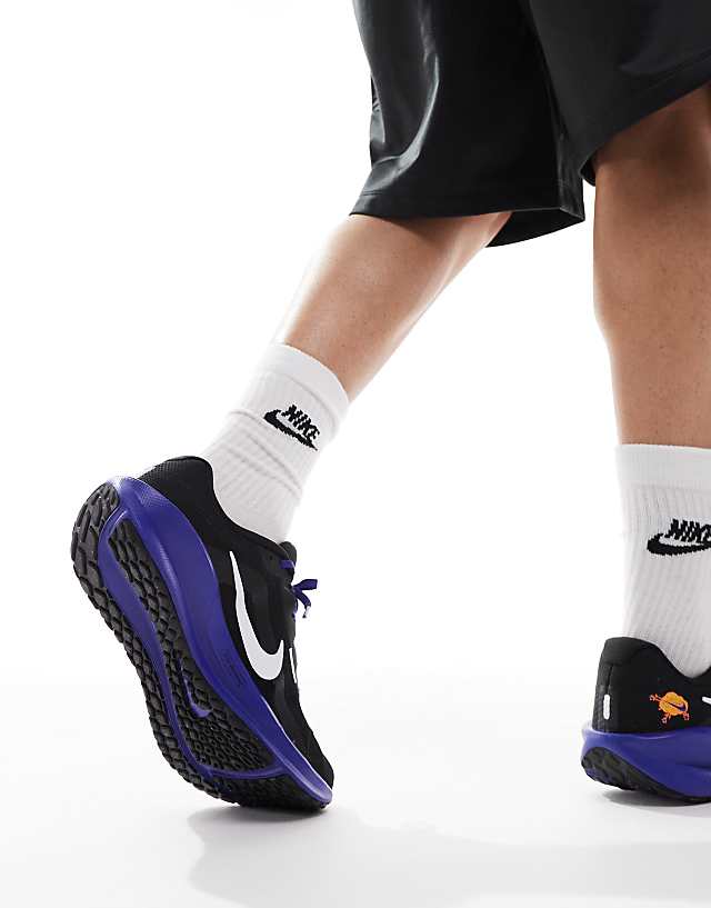 Asos Nike Running Downshifter 13 Trainers In Black And Purple