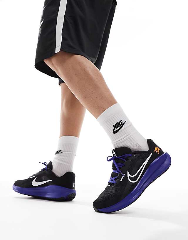 asos Nike Running Downshifter 13 trainers in black and purple