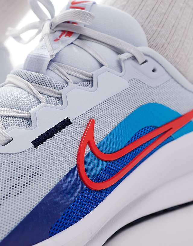 Asos Nike Running Downshifter 13 Trainers In Grey And Blue