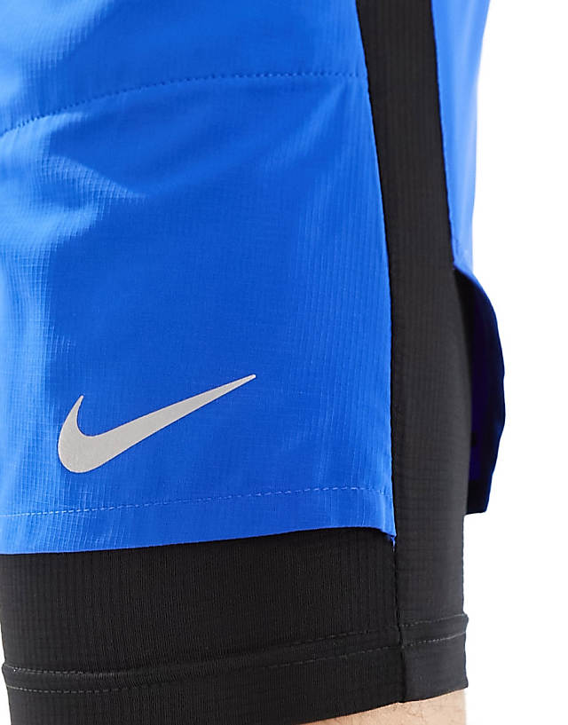 Asos Nike Running Dr-Fit Stride 5inch 2 In 1 Shorts In Royal Blue