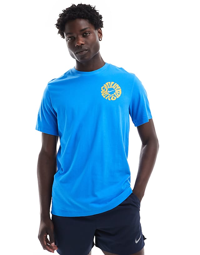 Asos Nike Running Dri-FIT Energy Graphic T-shirt In Blue