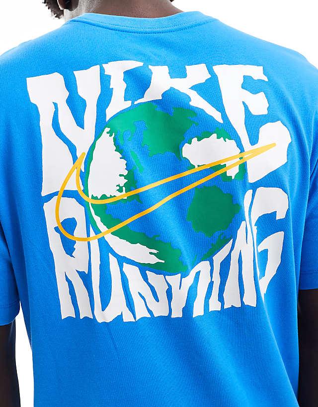 Asos Nike Running Dri-FIT Energy Graphic T-shirt In Blue