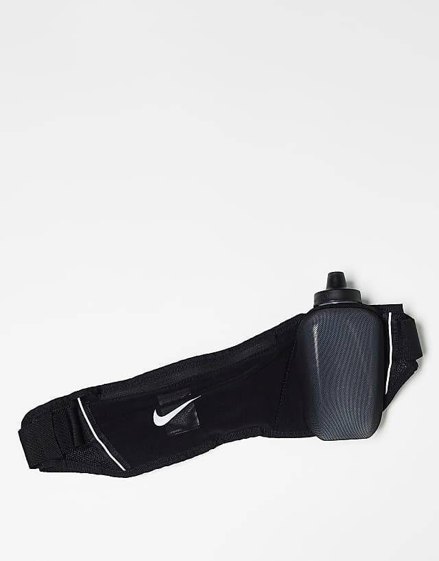 asos Nike Running Flex Stride bum bag with 12oz water bottle in black