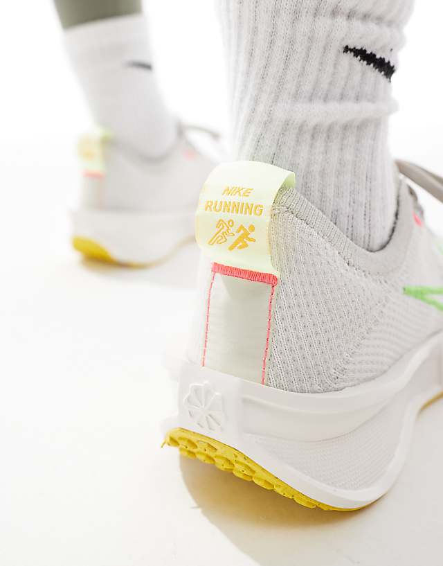 Asos Nike Running Interact Run Trainers In Grey And White