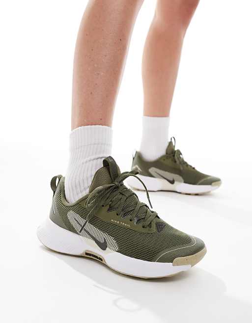 Asos Nike Running Juniper Trail 3 Trainers In Khaki And White