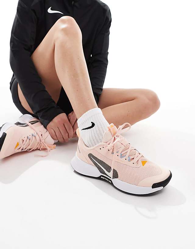 asos Nike Running Juniper Trail 3 trainers in pink and white