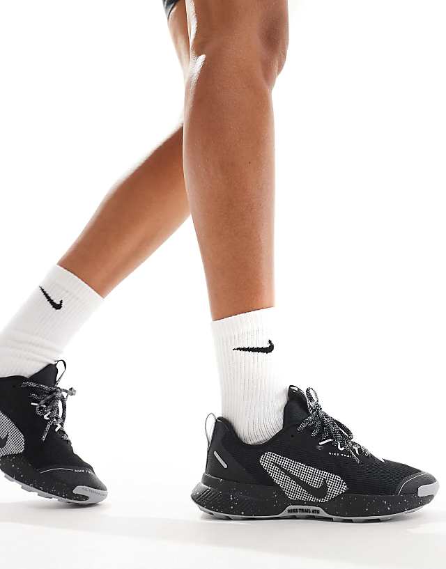 asos Nike Running Juniper Trail 3 trainers in triple black