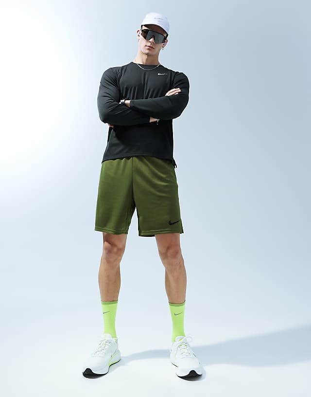 Asos Nike Running Miler Dri-FIT Longsleeve T-shirt In Black