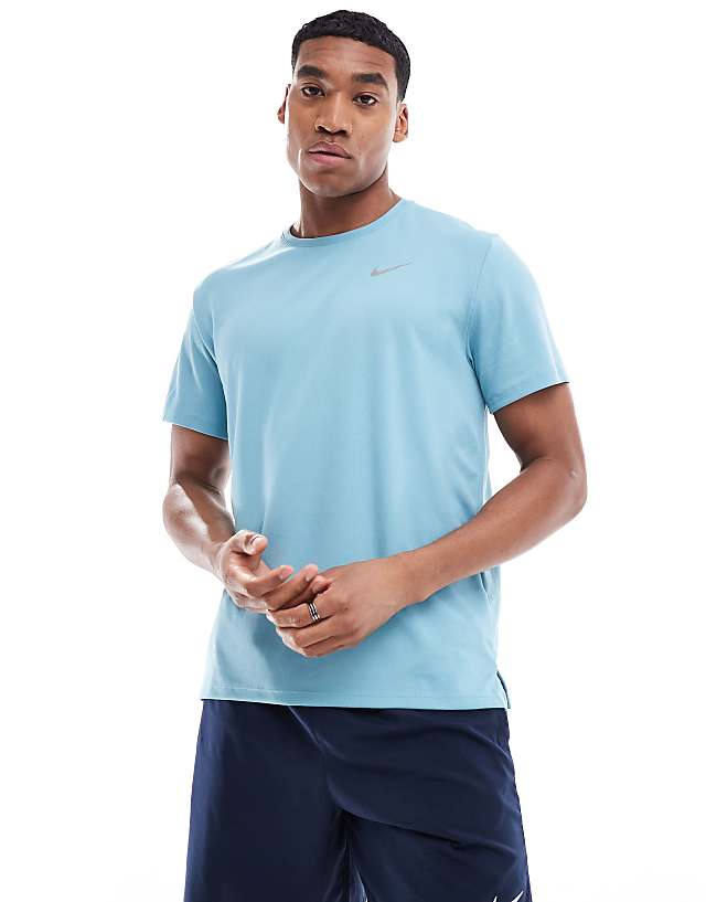 asos Nike Running Miler Dri-FIT t-shirt in light blue