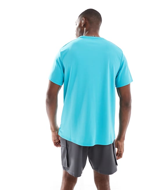 Asos Nike Running Miler Dri-FIT T-shirt In Turquoise