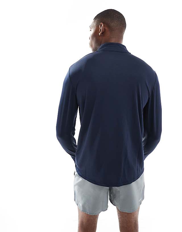 Asos Nike Running Pacer Dri-FIT 1/4 Zip Top In Navy