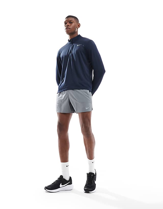 Asos Nike Running Pacer Dri-FIT 1/4 Zip Top In Navy
