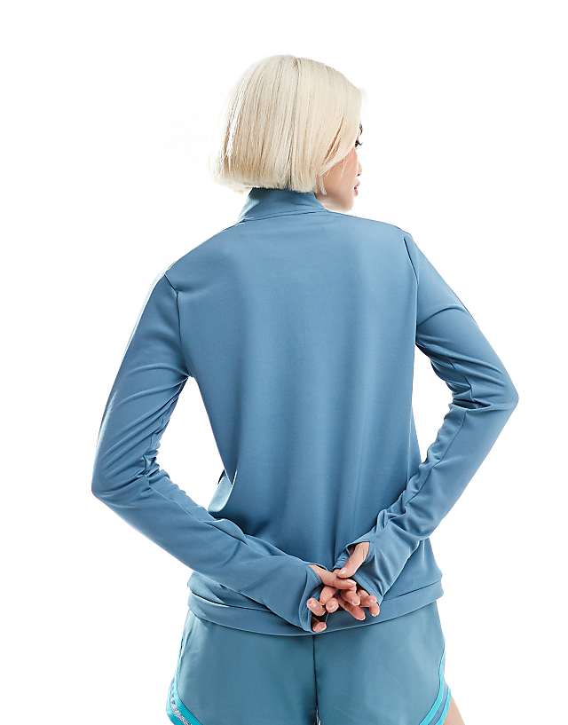 Asos Nike Running Pacer Dri-FIT Half Zip Long Sleeved Top In Blue