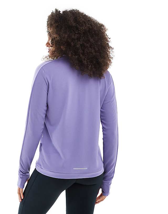 Asos Nike Running Pacer Dri-FIT Half Zip Long Sleeved Top In Lilac
