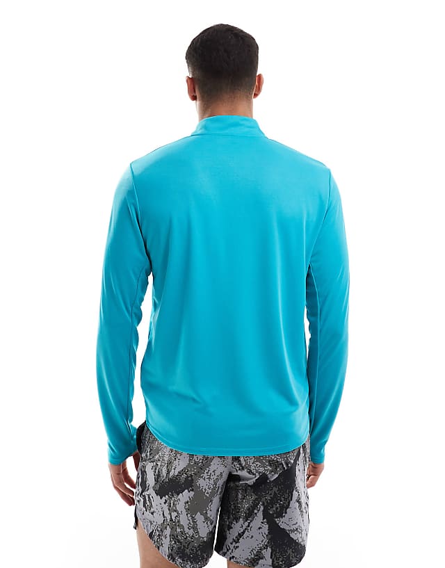 Asos Nike Running Pacer Dri-FIT Half Zip Longsleeve Top In Turquoise