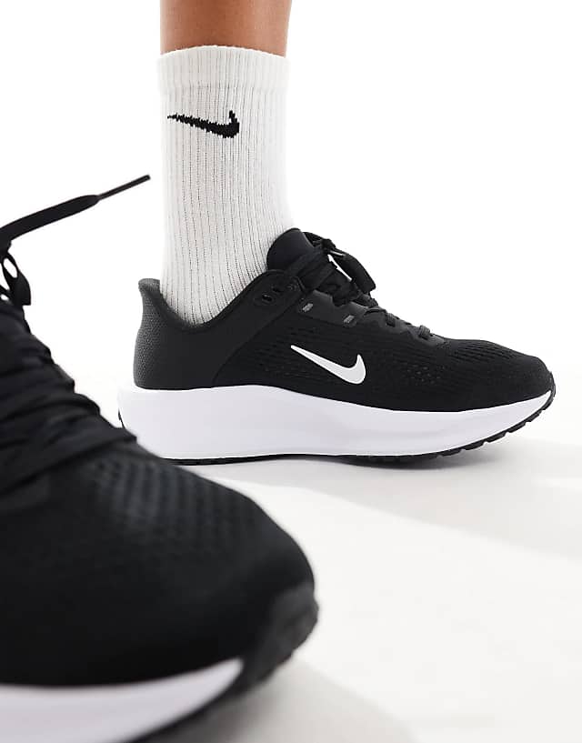 Asos Nike Running Quest 6 Trainers In Black And White