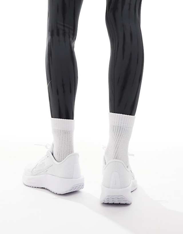 Asos Nike Running Quest 6 Trainers In White And Grey
