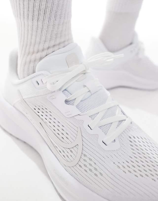 Asos Nike Running Quest 6 Trainers In White And Grey