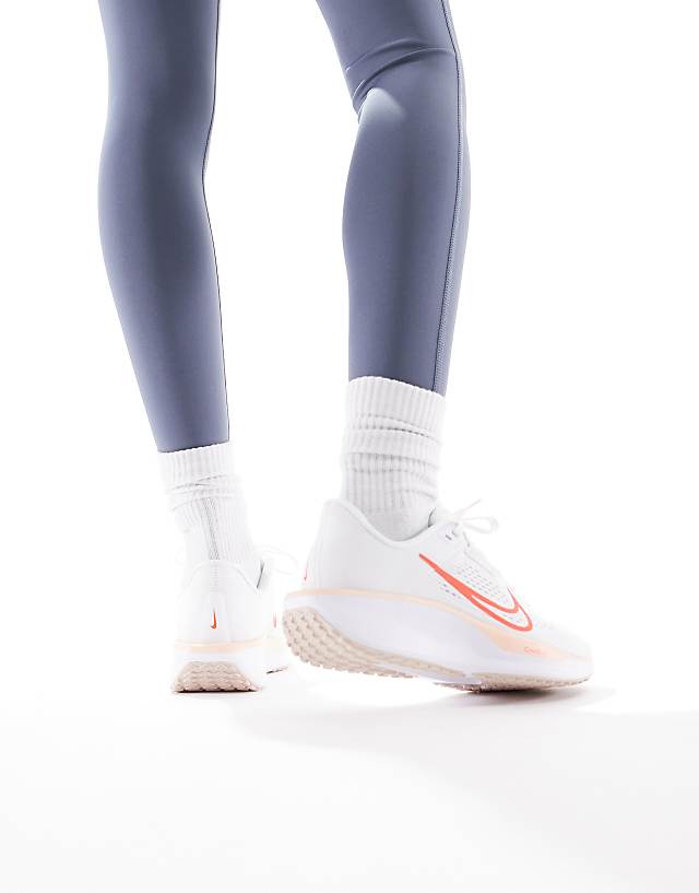 Asos Nike Running Quest 6 Trainers In White And Red