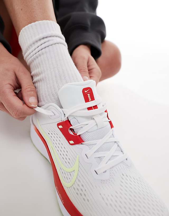 Asos Nike Running Quest 6 Trainers In White And Red