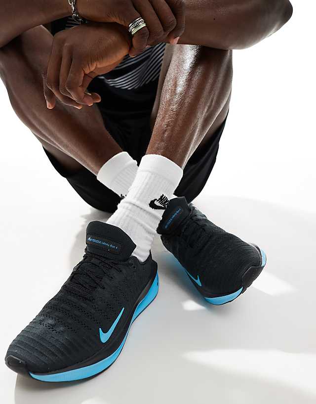 Asos Nike Running ReactX Infinity Run 4 Trainers In Black And Blue